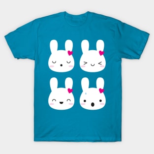 Kawaii Bunny Emotions T-Shirt